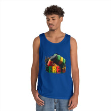 Load image into Gallery viewer, Reggae Freedom Tank Top — Rasta Colors & Afro Pride Graphic