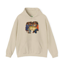 Load image into Gallery viewer, Keep Life Simple Hoodie — Retro Reggae Graphic Sweatshirt with Friends Dinner Illustration