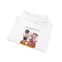Load image into Gallery viewer, Hoodie — "Stoneage Genius" Retro Cartoon Crew Pullover