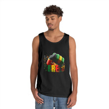 Load image into Gallery viewer, Reggae Freedom Tank Top — Rasta Colors & Afro Pride Graphic