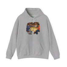 Load image into Gallery viewer, Keep Life Simple Hoodie — Retro Reggae Graphic Sweatshirt with Friends Dinner Illustration