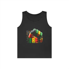Load image into Gallery viewer, Reggae Freedom Tank Top — Rasta Colors & Afro Pride Graphic