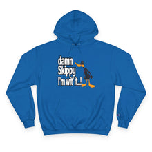 Load image into Gallery viewer, Champion Hoodie - Genius Duck Damn Skippy Design