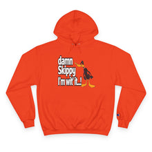 Load image into Gallery viewer, Champion Hoodie - Genius Duck Damn Skippy Design