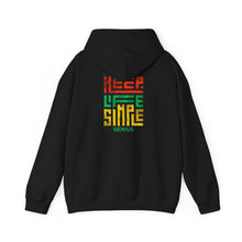 Load image into Gallery viewer, Keep Life Simple Hoodie — Retro Reggae Graphic Sweatshirt with Friends Dinner Illustration
