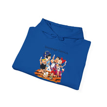 Load image into Gallery viewer, Hoodie — "Stoneage Genius" Retro Cartoon Crew Pullover