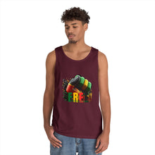 Load image into Gallery viewer, Reggae Freedom Tank Top — Rasta Colors & Afro Pride Graphic
