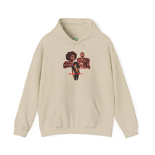 Load image into Gallery viewer, Vintage Portrait Hoodie – Retro Trio Graphic Pullover
