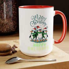 Load image into Gallery viewer, Two-Tone Holiday Coffee Mugs, 15oz an excellent gift item
