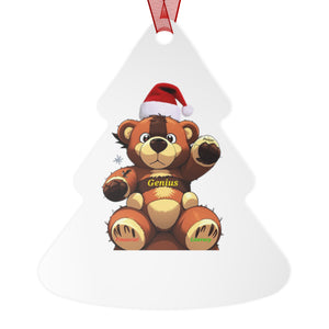 Genius Bear Metal Ornaments