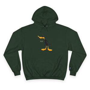 Champion Hoodie - Genius Duck Damn Skippy Design