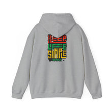 Load image into Gallery viewer, Keep Life Simple Hoodie — Retro Reggae Graphic Sweatshirt with Friends Dinner Illustration
