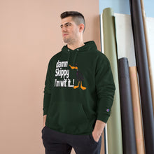 Load image into Gallery viewer, Champion Hoodie - Genius Duck Damn Skippy Design
