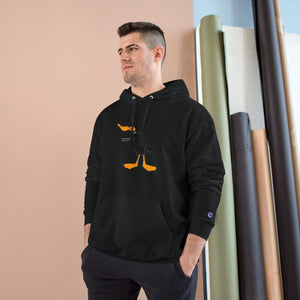 Champion Hoodie - Genius Duck Damn Skippy Design