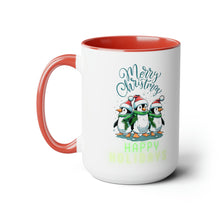 Load image into Gallery viewer, Two-Tone Holiday Coffee Mugs, 15oz an excellent gift item
