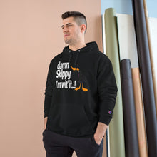 Load image into Gallery viewer, Champion Hoodie - Genius Duck Damn Skippy Design
