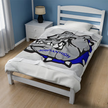 Load image into Gallery viewer, Velveteen Plush &quot;Jordan Bulldog&quot; Blanket
