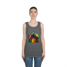 Load image into Gallery viewer, Reggae Freedom Tank Top — Rasta Colors &amp; Afro Pride Graphic
