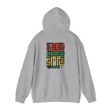 Load image into Gallery viewer, Keep Life Simple Hoodie — Retro Reggae Graphic Sweatshirt with Friends Dinner Illustration
