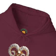 Load image into Gallery viewer, Aries Ram Zodiac Hoodie — Golden Moon Pyramid Astrology Sweatshirt
