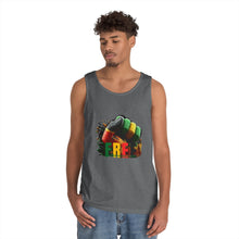 Load image into Gallery viewer, Reggae Freedom Tank Top — Rasta Colors &amp; Afro Pride Graphic
