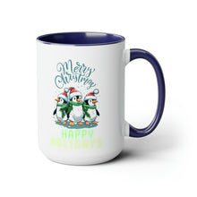 Load image into Gallery viewer, Two-Tone Holiday Coffee Mugs, 15oz an excellent gift item
