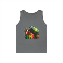 Load image into Gallery viewer, Reggae Freedom Tank Top — Rasta Colors &amp; Afro Pride Graphic
