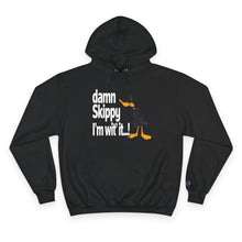 Load image into Gallery viewer, Champion Hoodie - Genius Duck Damn Skippy Design
