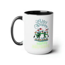 Load image into Gallery viewer, Two-Tone Holiday Coffee Mugs, 15oz an excellent gift item
