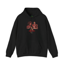 Load image into Gallery viewer, Vintage Portrait Hoodie – Retro Trio Graphic Pullover
