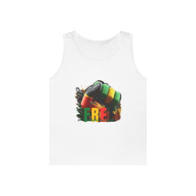 Load image into Gallery viewer, Reggae Freedom Tank Top — Rasta Colors &amp; Afro Pride Graphic
