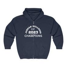 Load image into Gallery viewer, &quot;Jordan Bulldog Championship&quot; Heavy Blend™ Full Zip Hooded Sweatshirt
