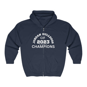 "Jordan Bulldog Championship" Heavy Blend™ Full Zip Hooded Sweatshirt