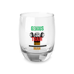 "Train Your Brain Genius" Whiskey Glass