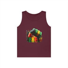 Load image into Gallery viewer, Reggae Freedom Tank Top — Rasta Colors &amp; Afro Pride Graphic
