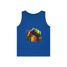 Load image into Gallery viewer, Reggae Freedom Tank Top — Rasta Colors &amp; Afro Pride Graphic
