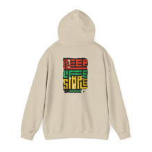 Load image into Gallery viewer, Keep Life Simple Hoodie — Retro Reggae Graphic Sweatshirt with Friends Dinner Illustration
