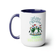 Load image into Gallery viewer, Two-Tone Holiday Coffee Mugs, 15oz an excellent gift item
