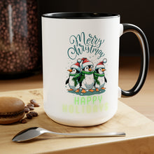 Load image into Gallery viewer, Two-Tone Holiday Coffee Mugs, 15oz an excellent gift item
