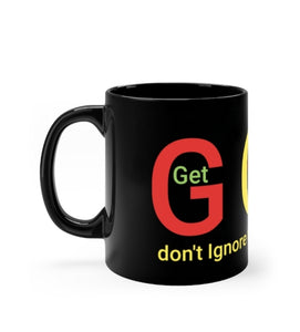 Genius Mug (black, red, gold, green)