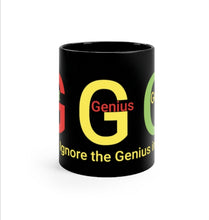 Load image into Gallery viewer, Genius Mug (black, red, gold, green)
